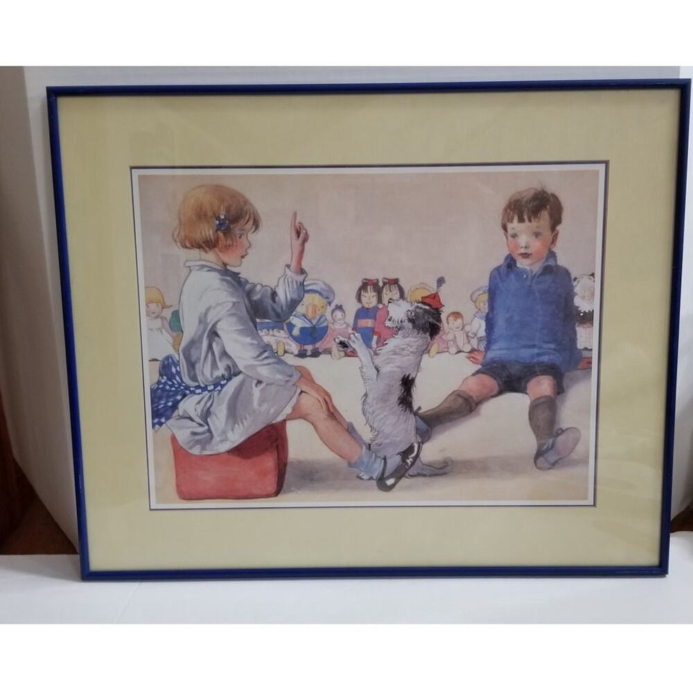 Josephine, John and Puppy framed print (3.1228)